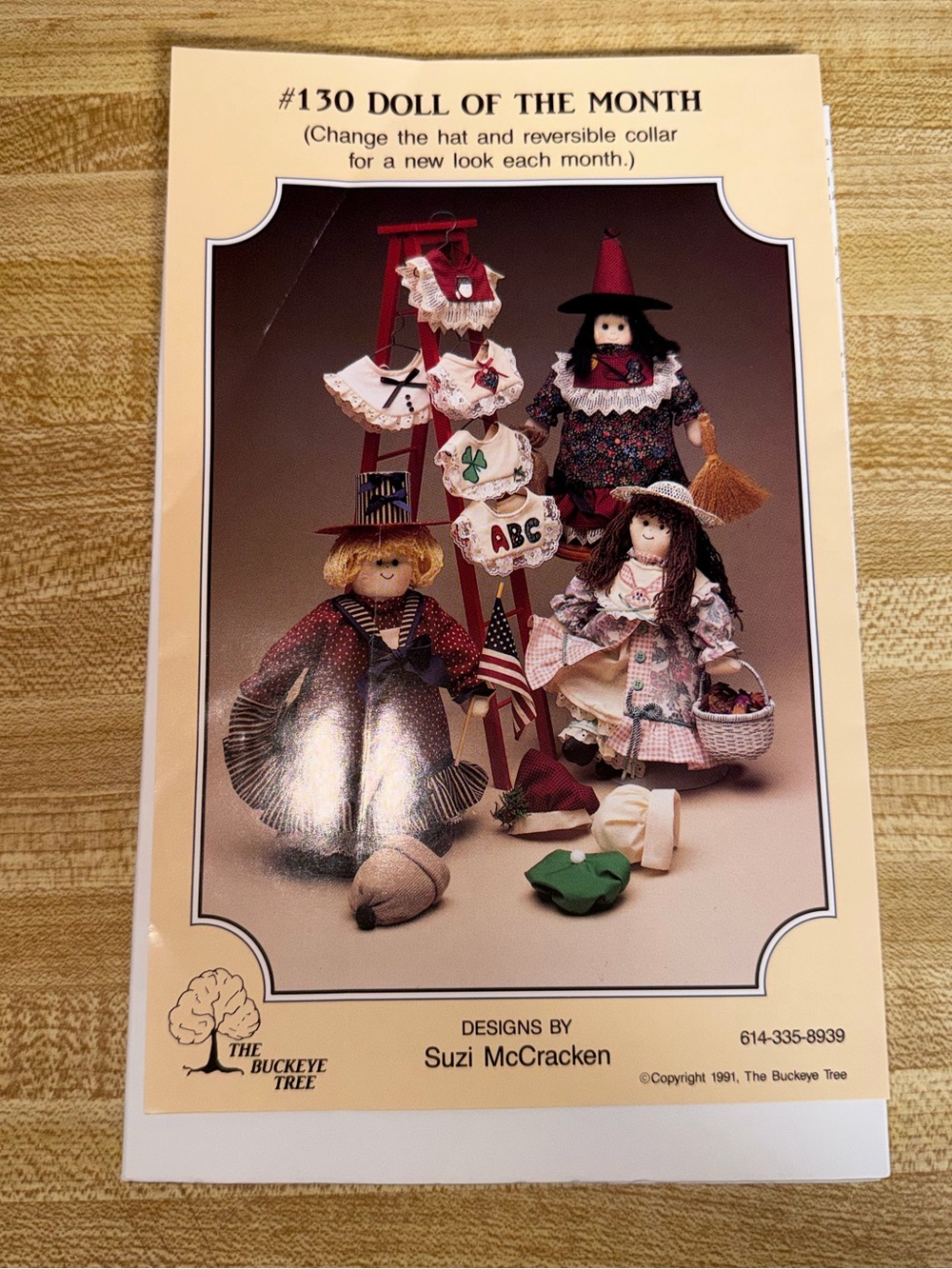 1991‎ #130 doll of the month sew pattern crafts sewing by the buckeye tree